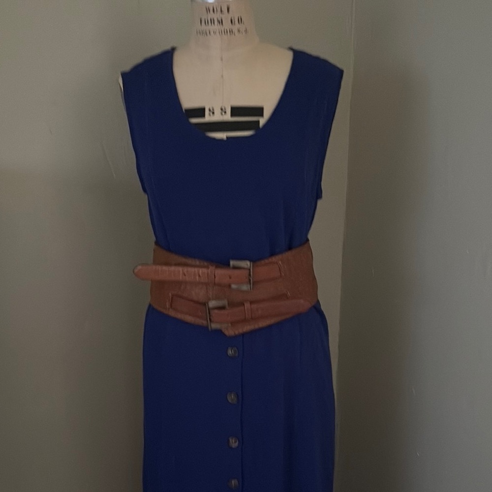 Callahan Blue Sleeveless Maxi Sundress - Picture 5 of 13
